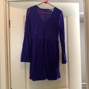 Francesca’s Short Blue Lacey Dress